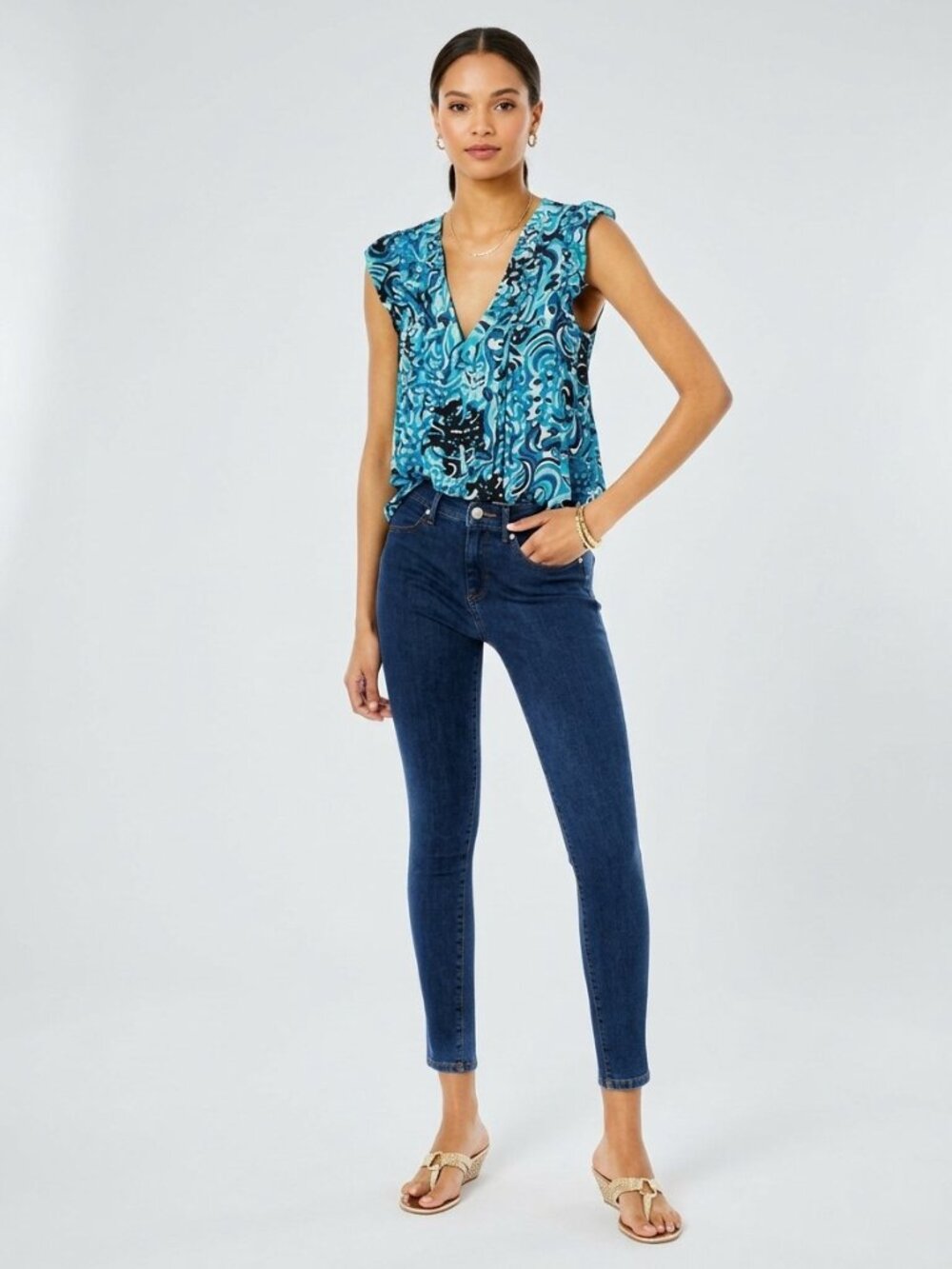 Lilly Pulitzer Eagan High Rise Skinny Jeans Repreve® Denim Women’s  NWT - Picture 2 of 6